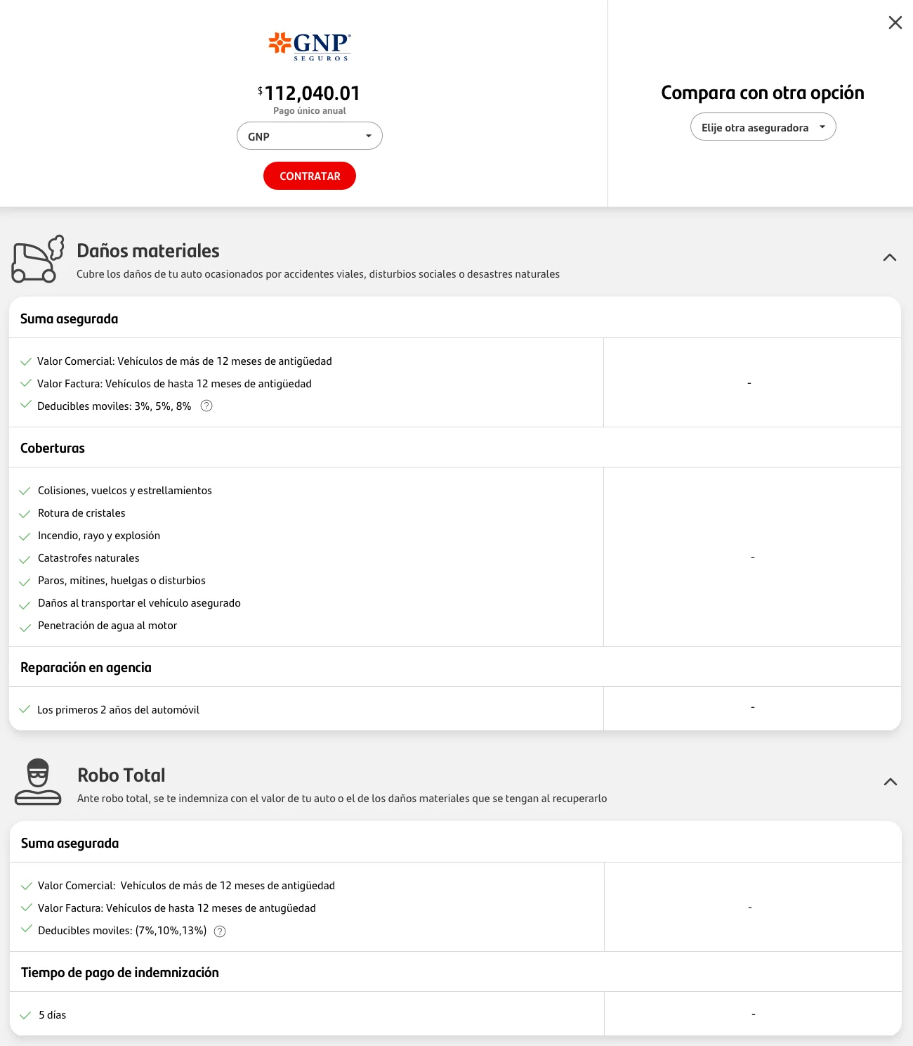 Redesigned coverage detail with plain-language explanations
